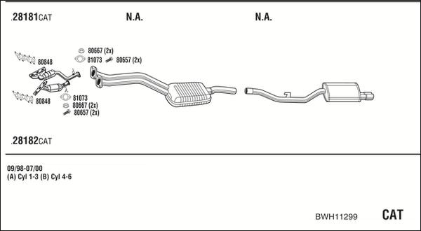 Fonos BWH11299 - Sistem de esapament - allinparts.ro