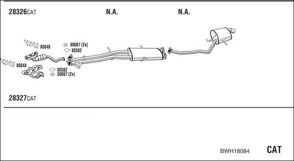 Fonos BWH18084 - Sistem de esapament - allinparts.ro