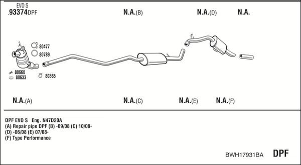 Fonos BWH17931BA - Sistem de esapament - allinparts.ro