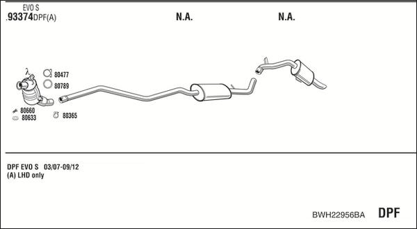 Fonos BWH22956BA - Sistem de esapament - allinparts.ro