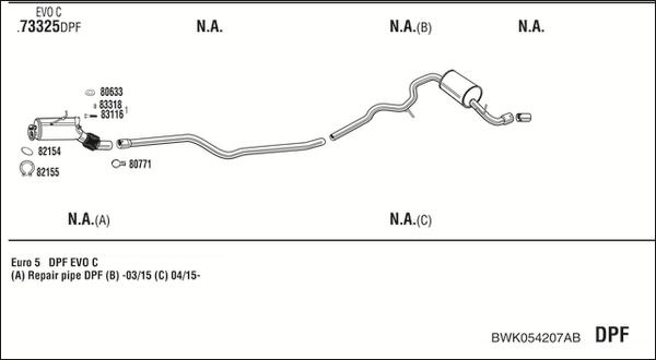 Fonos BWK054207AB - Sistem de esapament - allinparts.ro