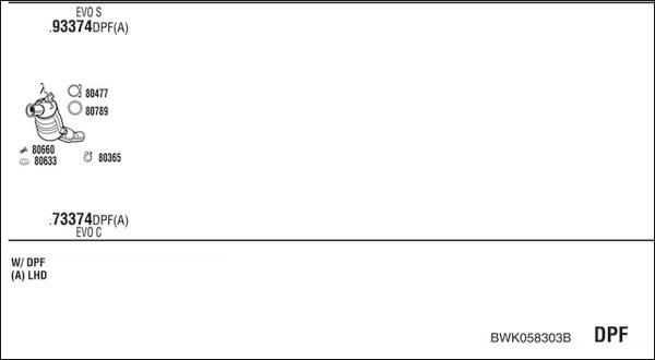 Fonos BWK058303B - Sistem de esapament - allinparts.ro