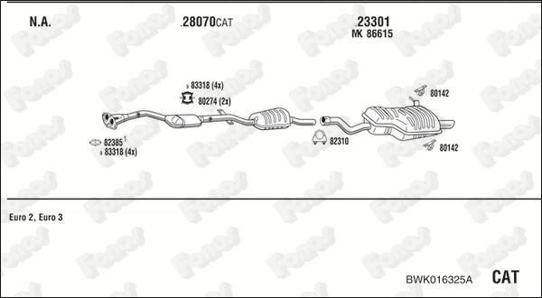 Fonos BWK016325A - Sistem de esapament - allinparts.ro