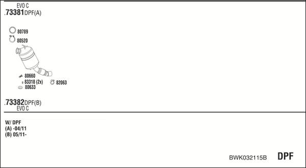 Fonos BWK032115B - Sistem de esapament - allinparts.ro
