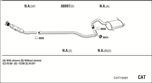 Fonos CHT16581 - Sistem de esapament - allinparts.ro