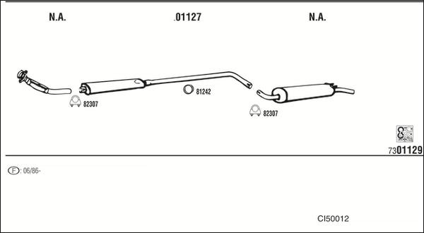 Fonos CI50012 - Sistem de esapament - allinparts.ro