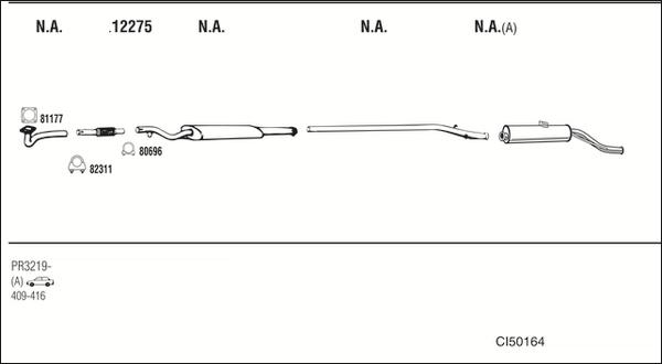 Fonos CI50164 - Sistem de esapament - allinparts.ro