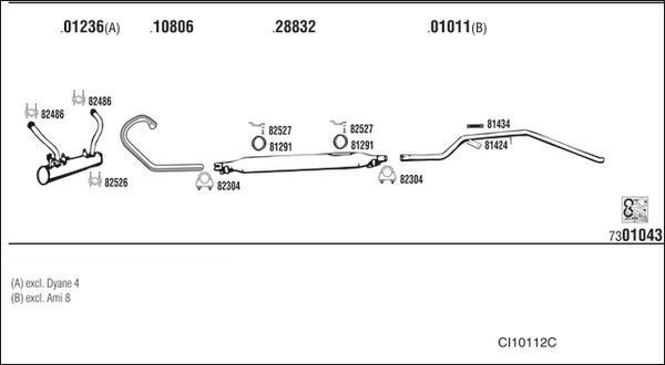 Fonos CI10112C - Sistem de esapament allinparts.ro
