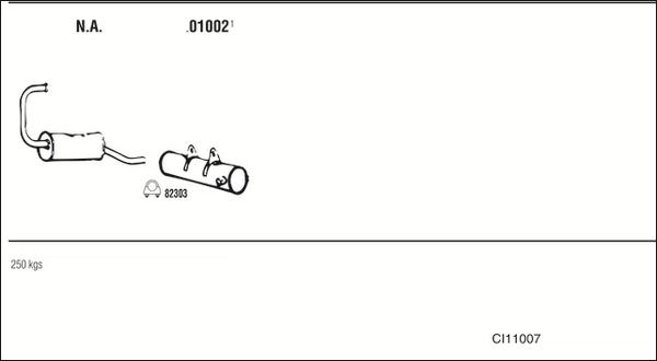 Fonos CI11007 - Sistem de esapament - allinparts.ro