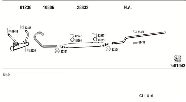 Fonos CI11016 - Sistem de esapament - allinparts.ro