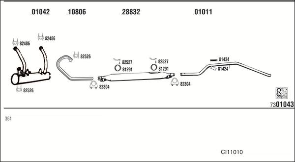 Fonos CI11010 - Sistem de esapament - allinparts.ro