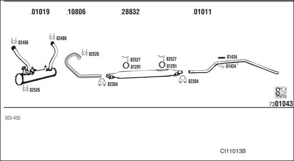 Fonos CI11013B - Sistem de esapament - allinparts.ro