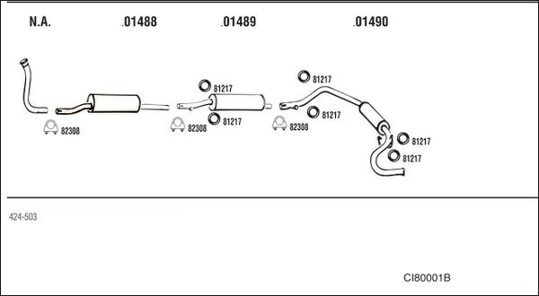Fonos CI80001B - Sistem de esapament - allinparts.ro