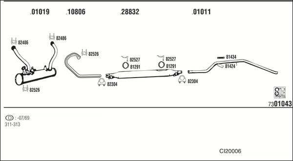 Fonos CI20006 - Sistem de esapament allinparts.ro