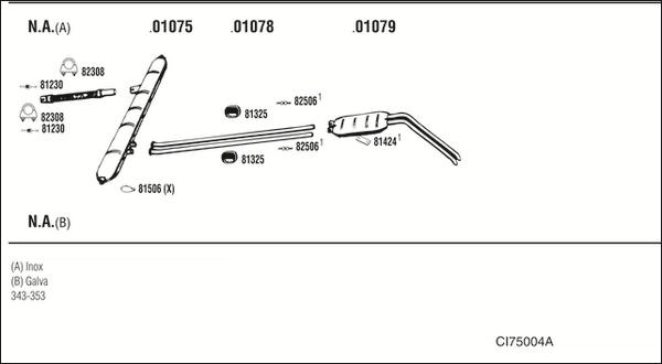Fonos CI75004A - Sistem de esapament - allinparts.ro
