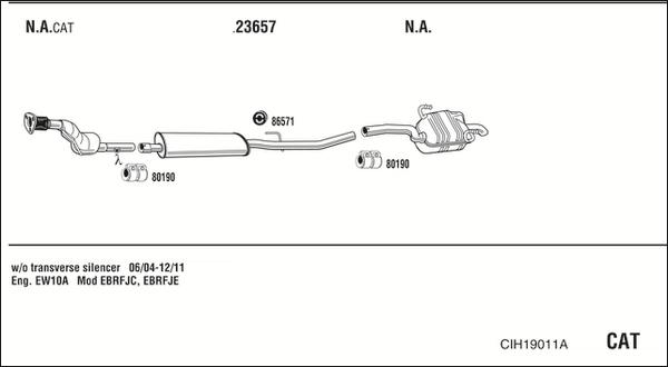 Fonos CIH19011A - Sistem de esapament allinparts.ro