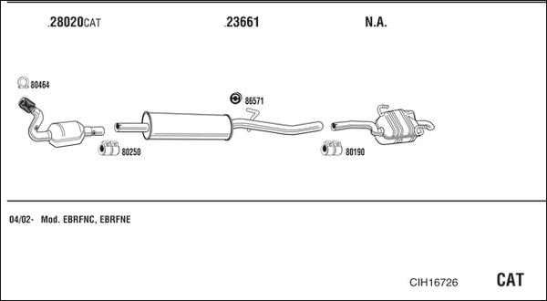 Fonos CIH16726 - Sistem de esapament - allinparts.ro