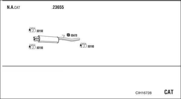Fonos CIH16728 - Sistem de esapament - allinparts.ro