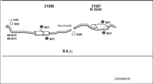 Fonos CIH26961B - Sistem de esapament allinparts.ro