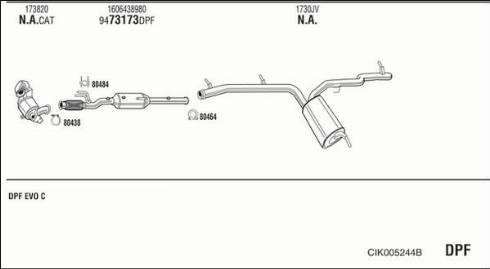Fonos CIK005244B - Sistem de esapament - allinparts.ro