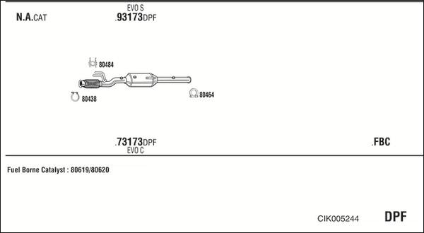 Fonos CIK005244 - Sistem de esapament - allinparts.ro