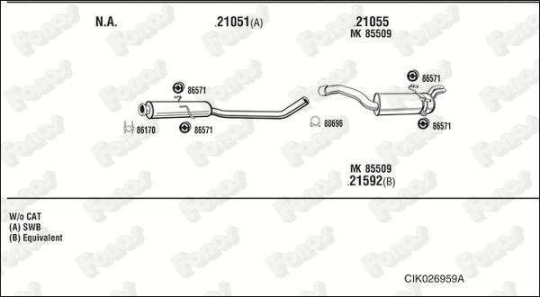 Fonos CIK026959A - Sistem de esapament allinparts.ro