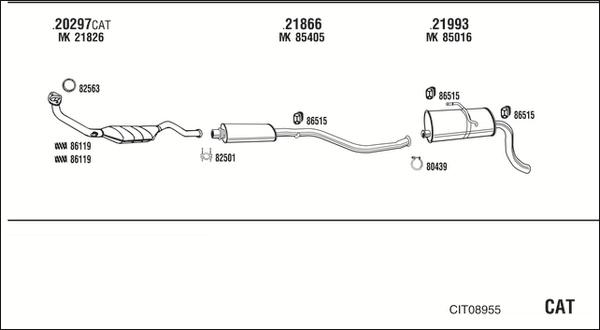 Fonos CIT08955 - Sistem de esapament - allinparts.ro