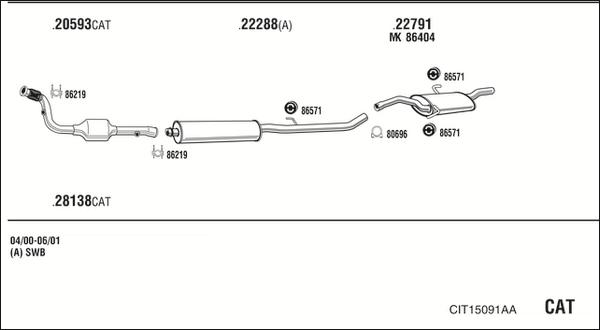 Fonos CIT15091AA - Sistem de esapament allinparts.ro