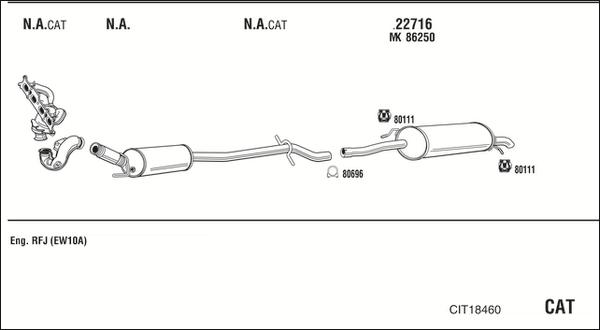 Fonos CIT18460 - Sistem de esapament - allinparts.ro