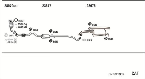 Fonos CVK022305 - Sistem de esapament allinparts.ro