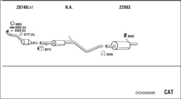 Fonos DCK006698 - Sistem de esapament - allinparts.ro