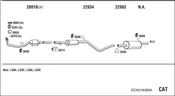 Fonos DCK018389A - Sistem de esapament - allinparts.ro