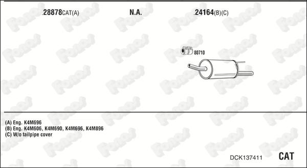 Fonos DCK137411 - Sistem de esapament allinparts.ro