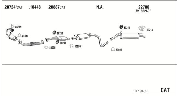 Fonos FIT19482 - Sistem de esapament allinparts.ro