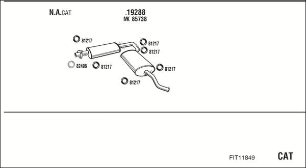 Fonos FIT11849 - Sistem de esapament - allinparts.ro