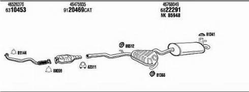 Fonos FIT12040 - Sistem de esapament - allinparts.ro
