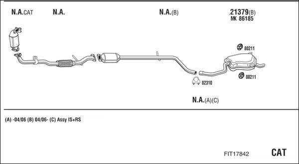 Fonos FIT17842 - Sistem de esapament - allinparts.ro