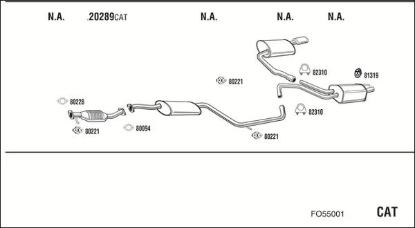 Fonos FO55001 - Sistem de esapament - allinparts.ro