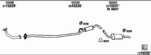 Fonos FO51355 - Sistem de esapament - allinparts.ro