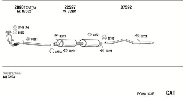 Fonos FO80163B - Sistem de esapament allinparts.ro