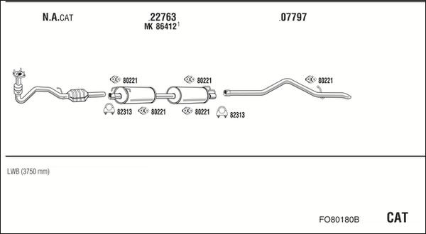 Fonos FO80180B - Sistem de esapament allinparts.ro