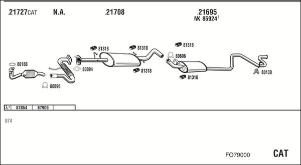 Fonos FO79000 - Sistem de esapament allinparts.ro