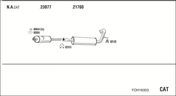 Fonos FOH16303 - Sistem de esapament allinparts.ro