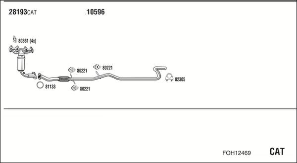Fonos FOH12469 - Sistem de esapament - allinparts.ro
