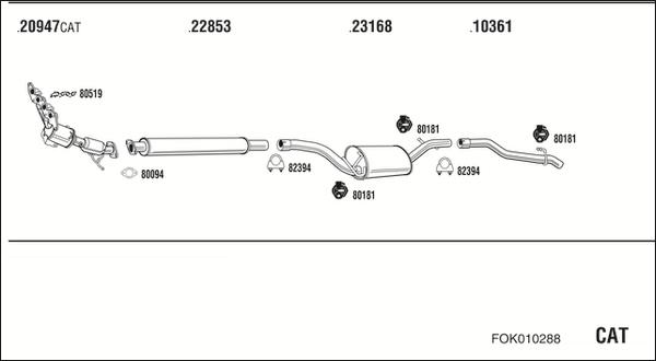 Fonos FOK010288 - Sistem de esapament allinparts.ro