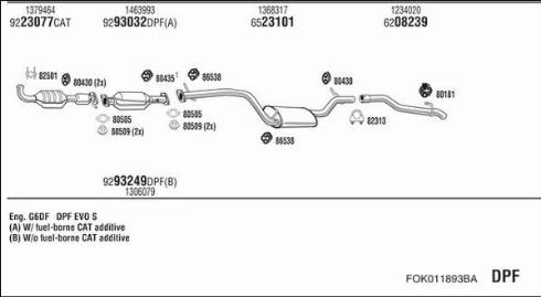 Fonos FOK011893BA - Sistem de esapament - allinparts.ro