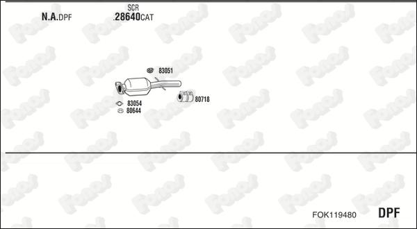 Fonos FOK119480 - Sistem de esapament allinparts.ro