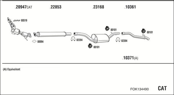 Fonos FOK134490 - Sistem de esapament - allinparts.ro