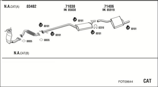 Fonos FOT09644 - Sistem de esapament - allinparts.ro