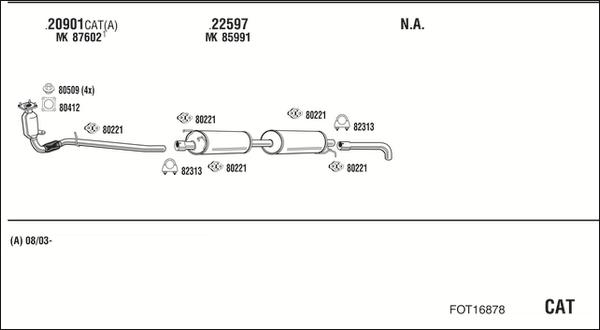 Fonos FOT16878 - Sistem de esapament - allinparts.ro